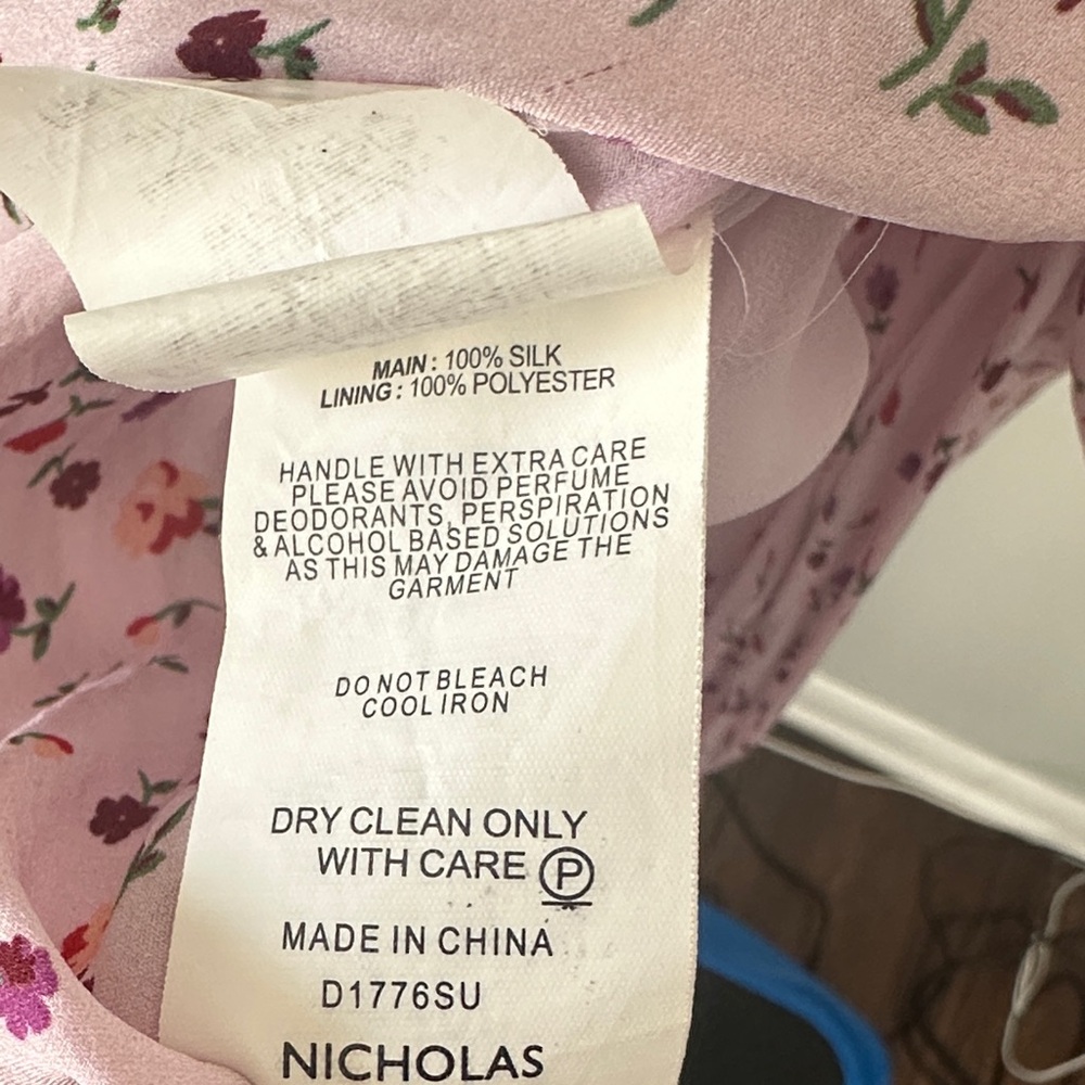 NICHOLAS Asymmetrical Silk Pink Floral Dress - Picture 7 of 11